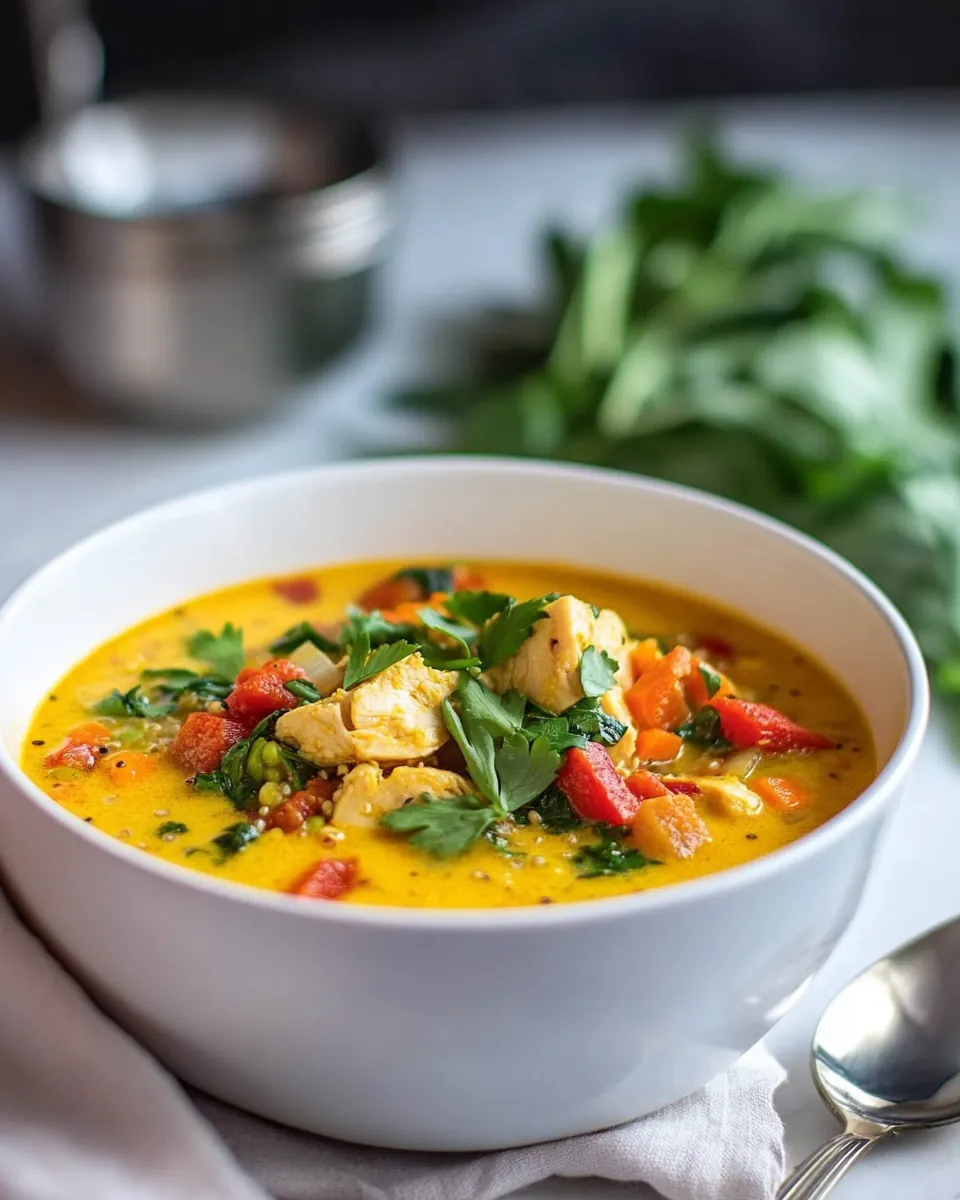 Curry Chicken and Quinoa Soup
