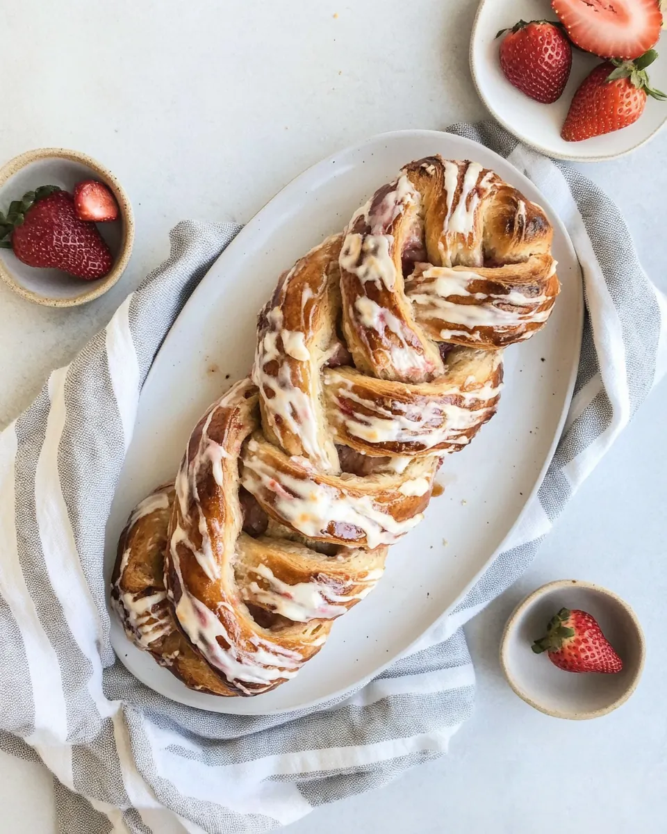 Danish Braided Strawberry Bread