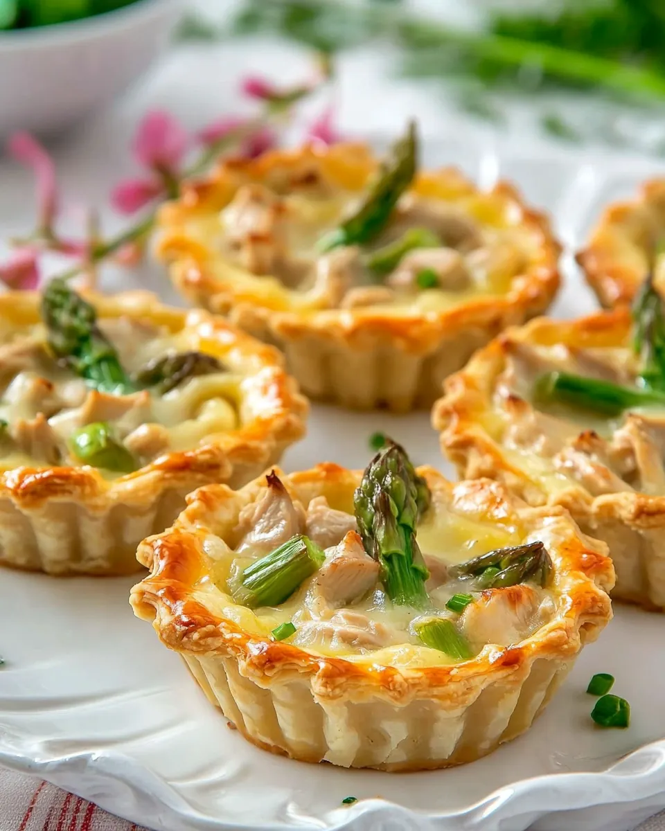 Danish Chicken and Asparagus Tartlets