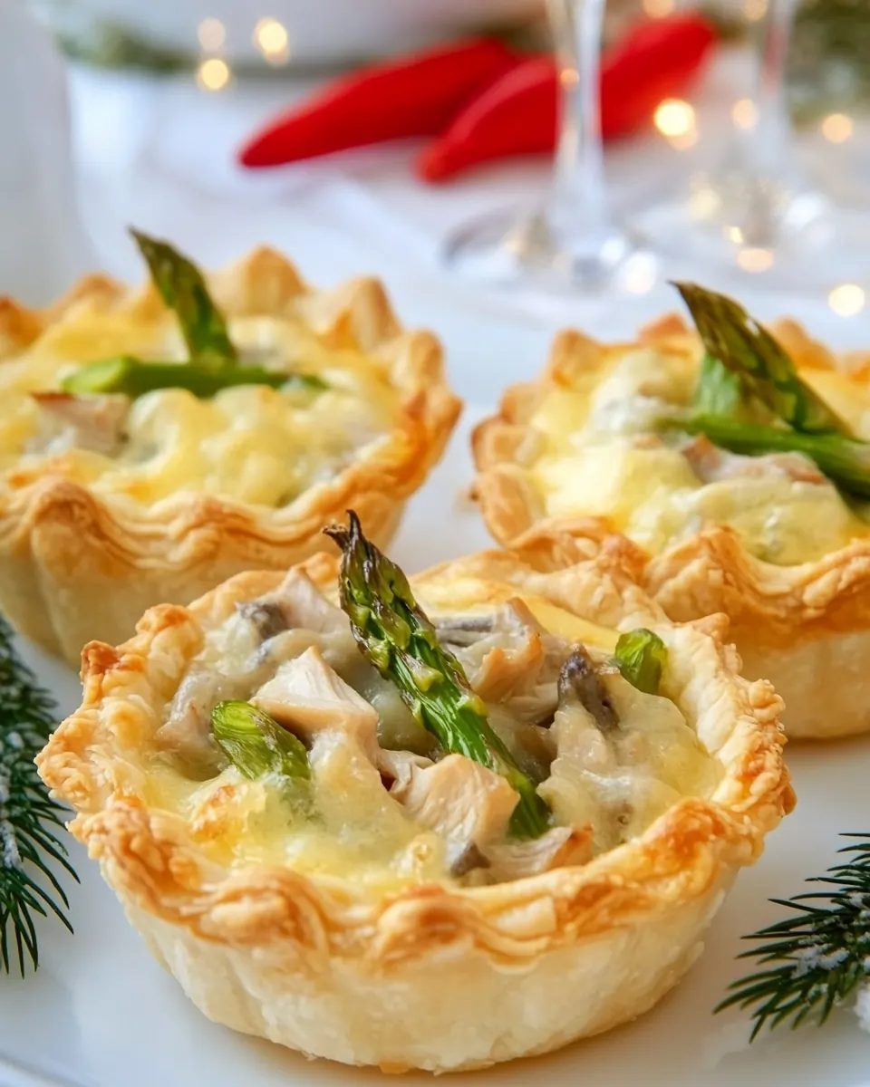 Danish Chicken and Asparagus Tartlets