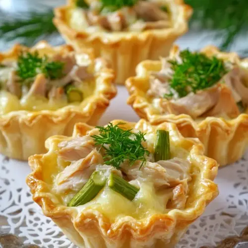 Danish Chicken and Asparagus Tartlets