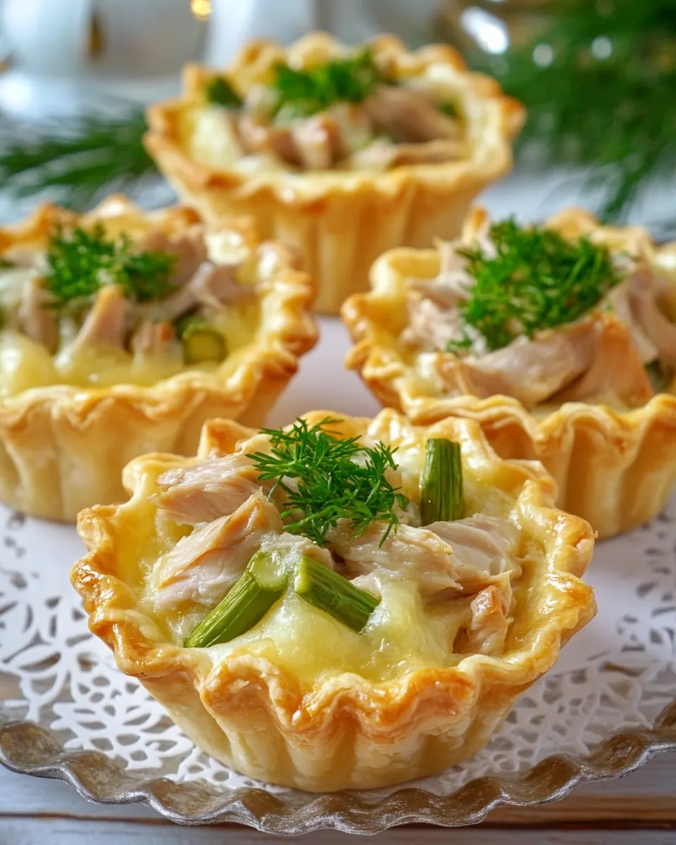 Danish Chicken and Asparagus Tartlets