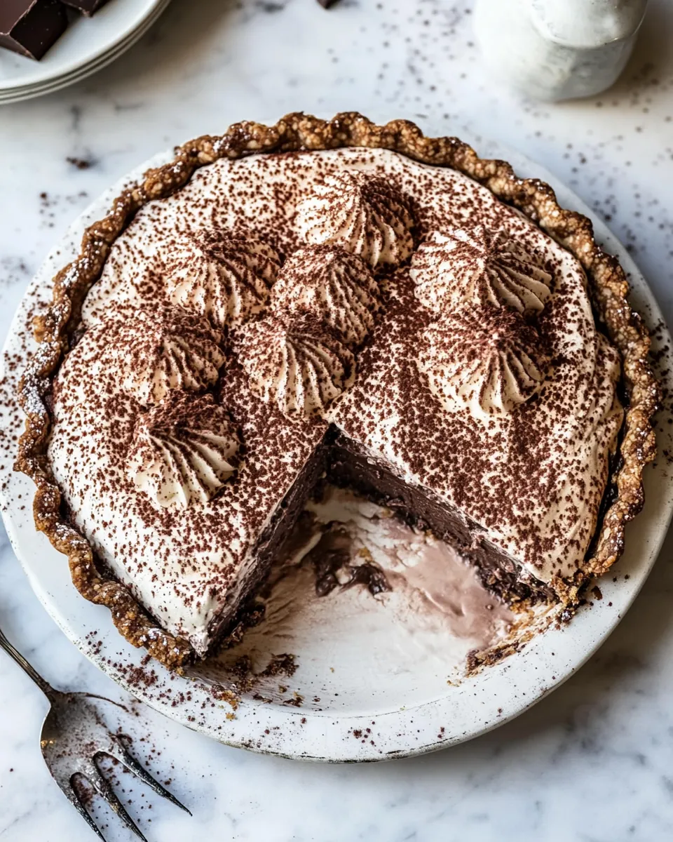 Dark Chocolate Chiffon Pie
