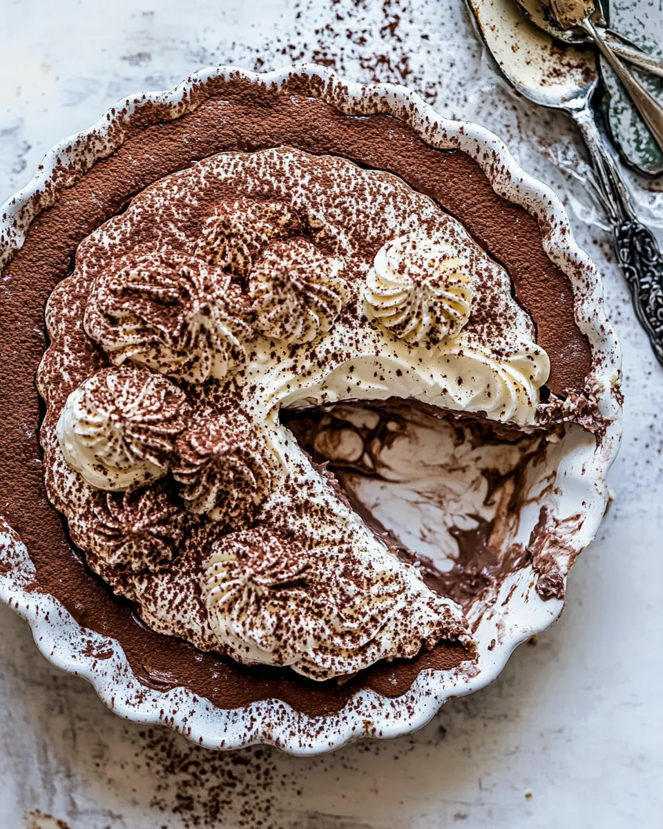Dark Chocolate Chiffon Pie