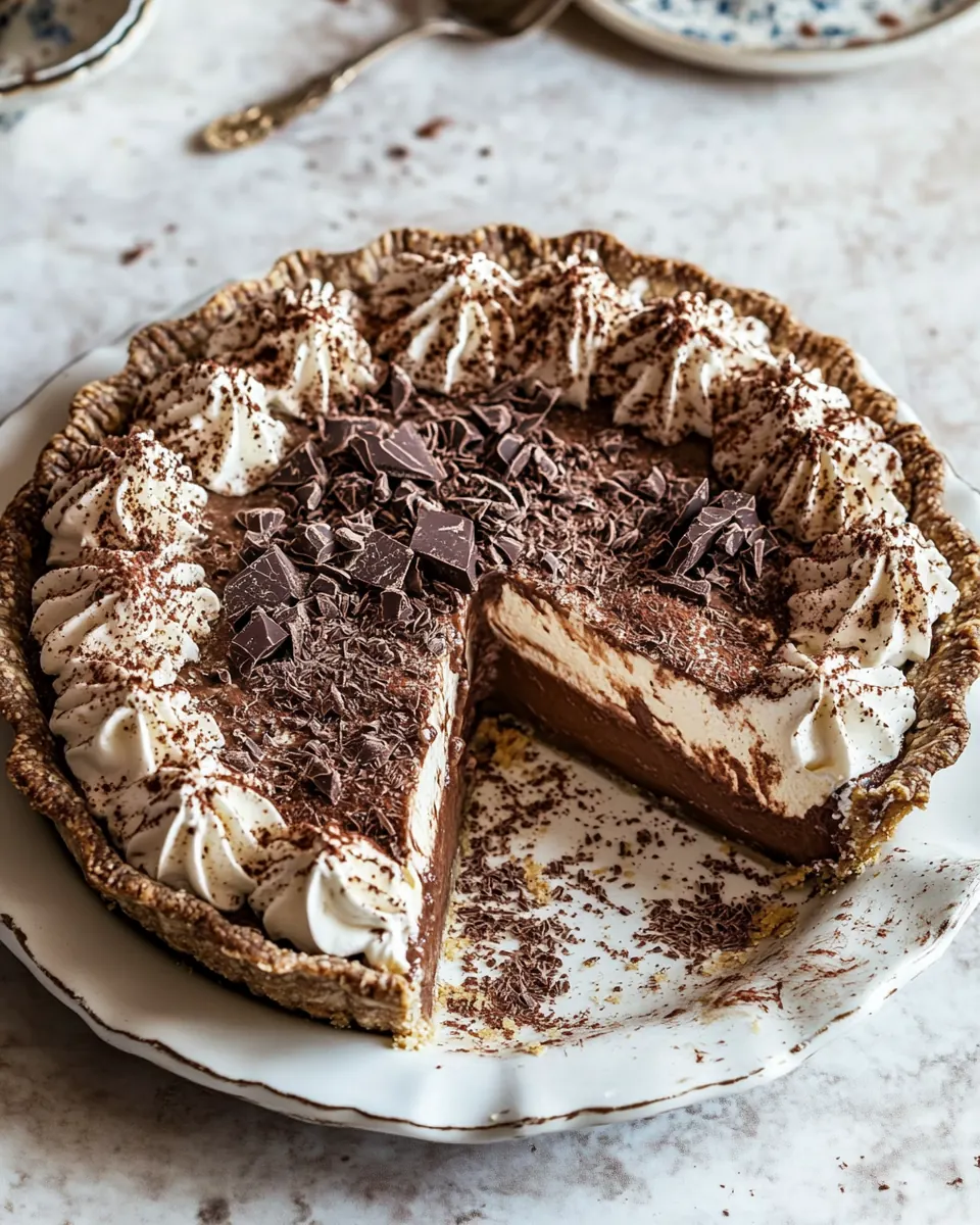 Dark Chocolate Chiffon Pie