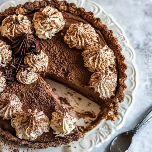 Dark Chocolate Chiffon Pie