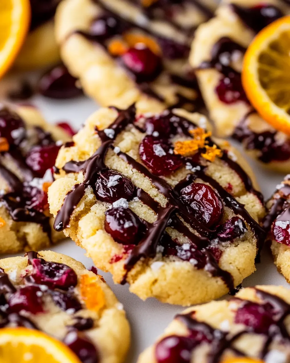 Dark Chocolate Cranberry Orange Slice Bake Cookies