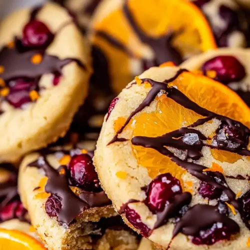 Dark Chocolate Cranberry Orange Slice Bake Cookies