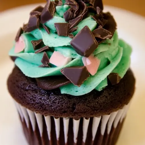 Dark Chocolate Creme de Menthe Cupcakes