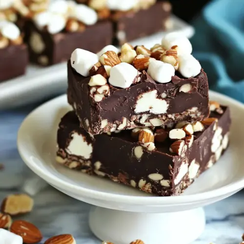 Dark Chocolate Marshmallow Nut Fudge Bars