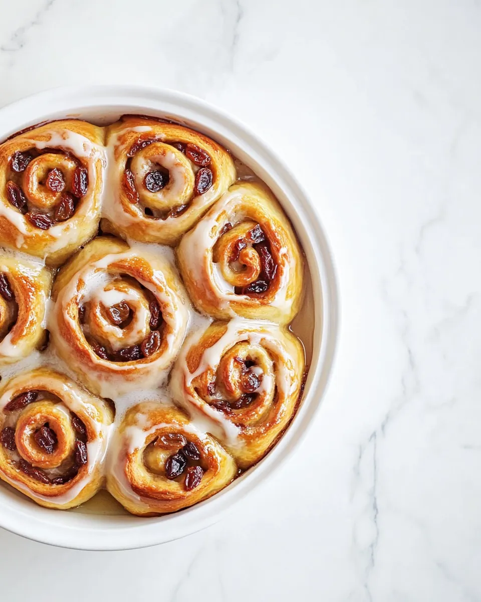 Delicious raisin cinnamon sticky buns