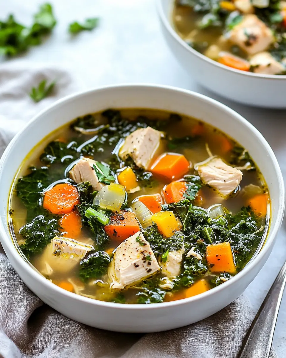 Detox Chicken and Kale Soup