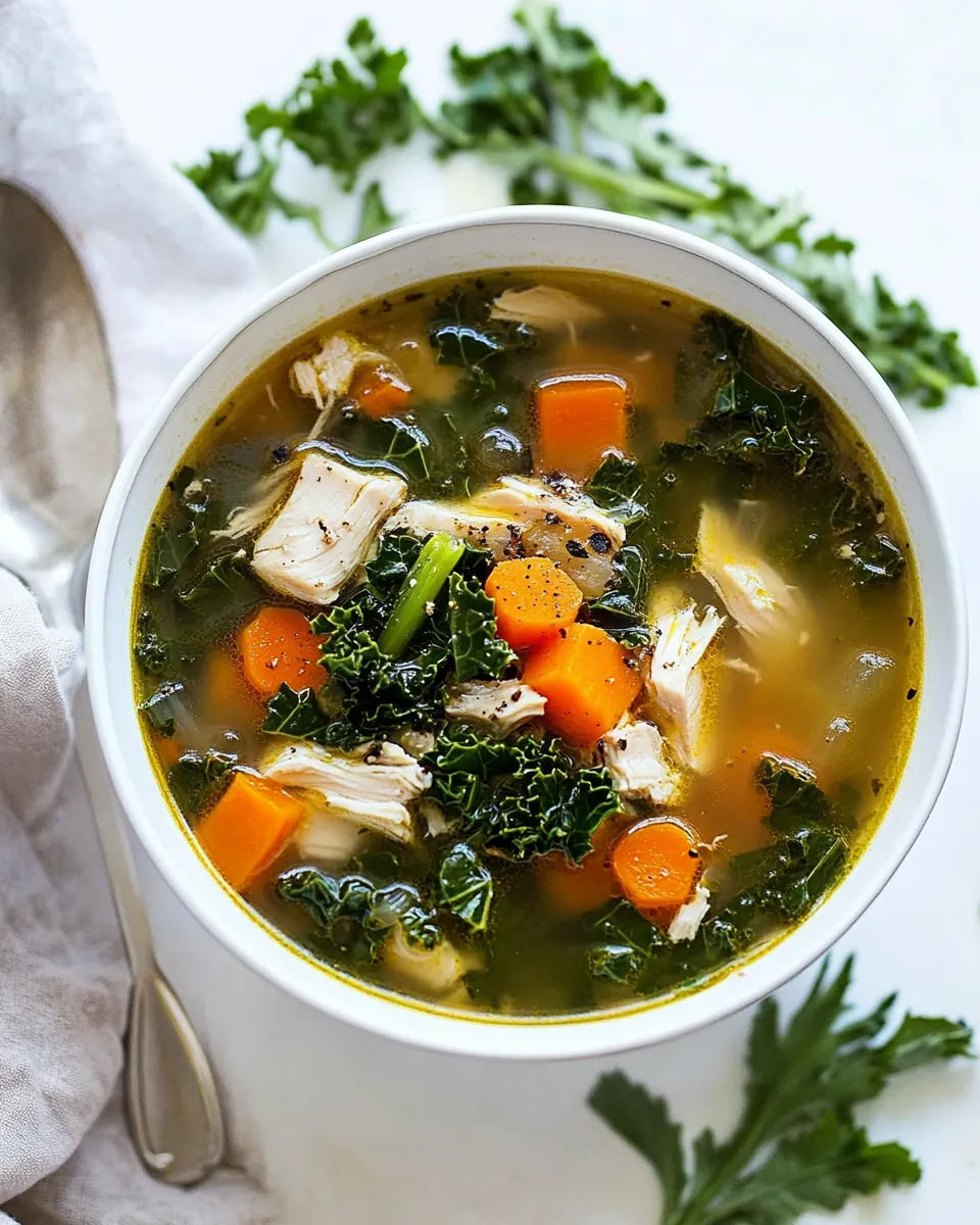 Detox Chicken and Kale Soup