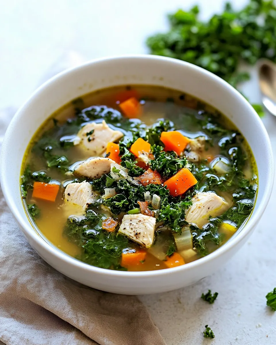 Detox Chicken and Kale Soup