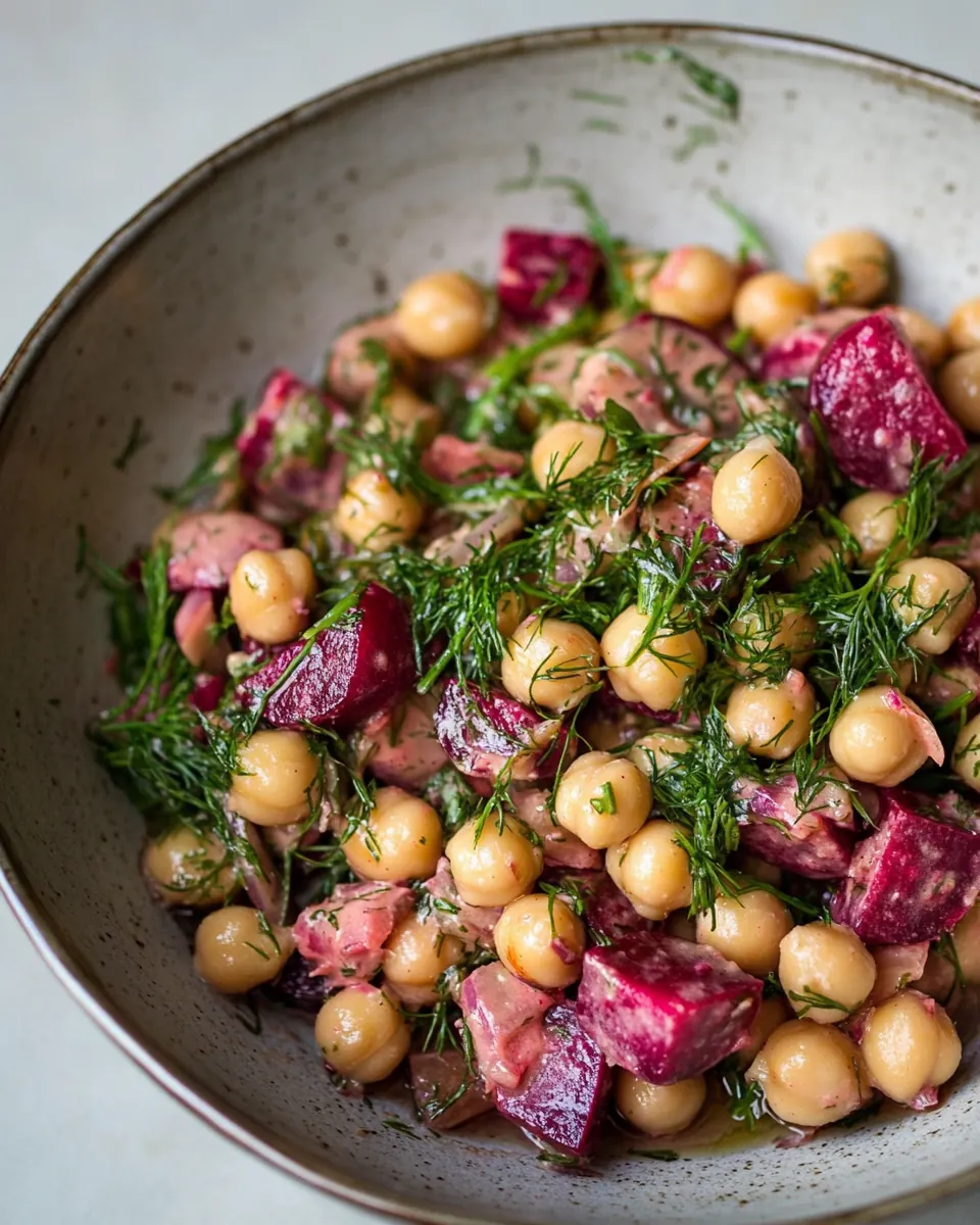 Dill Beet Chickpea Salad