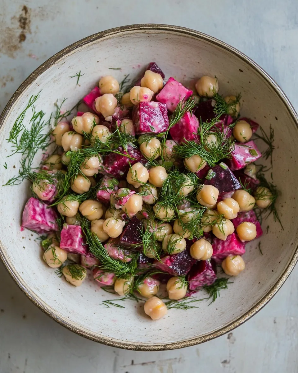 Dill Beet Chickpea Salad