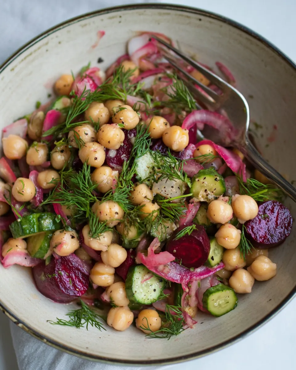 Dill Beet Chickpea Salad
