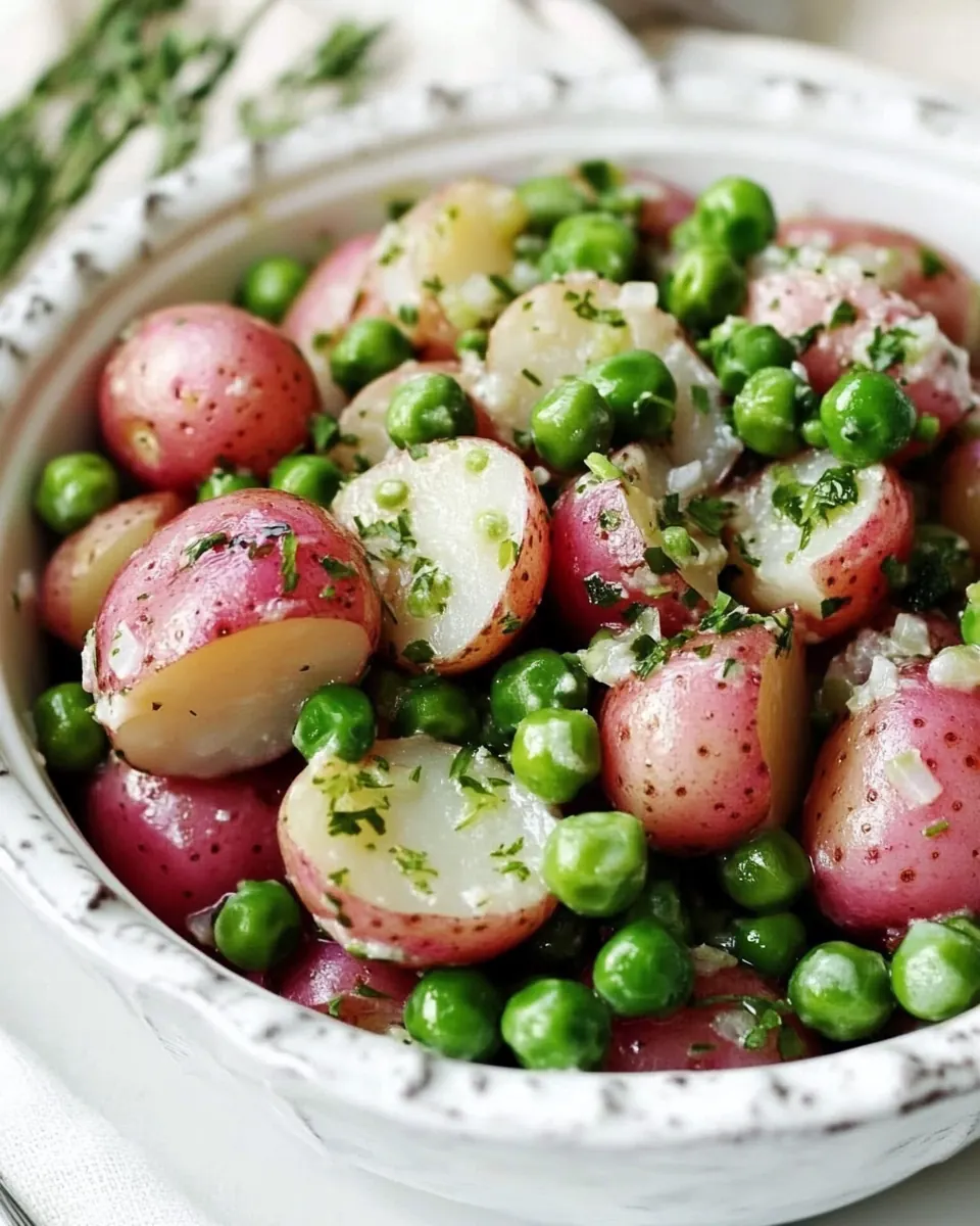 Dilled Red Potatoes and Peas