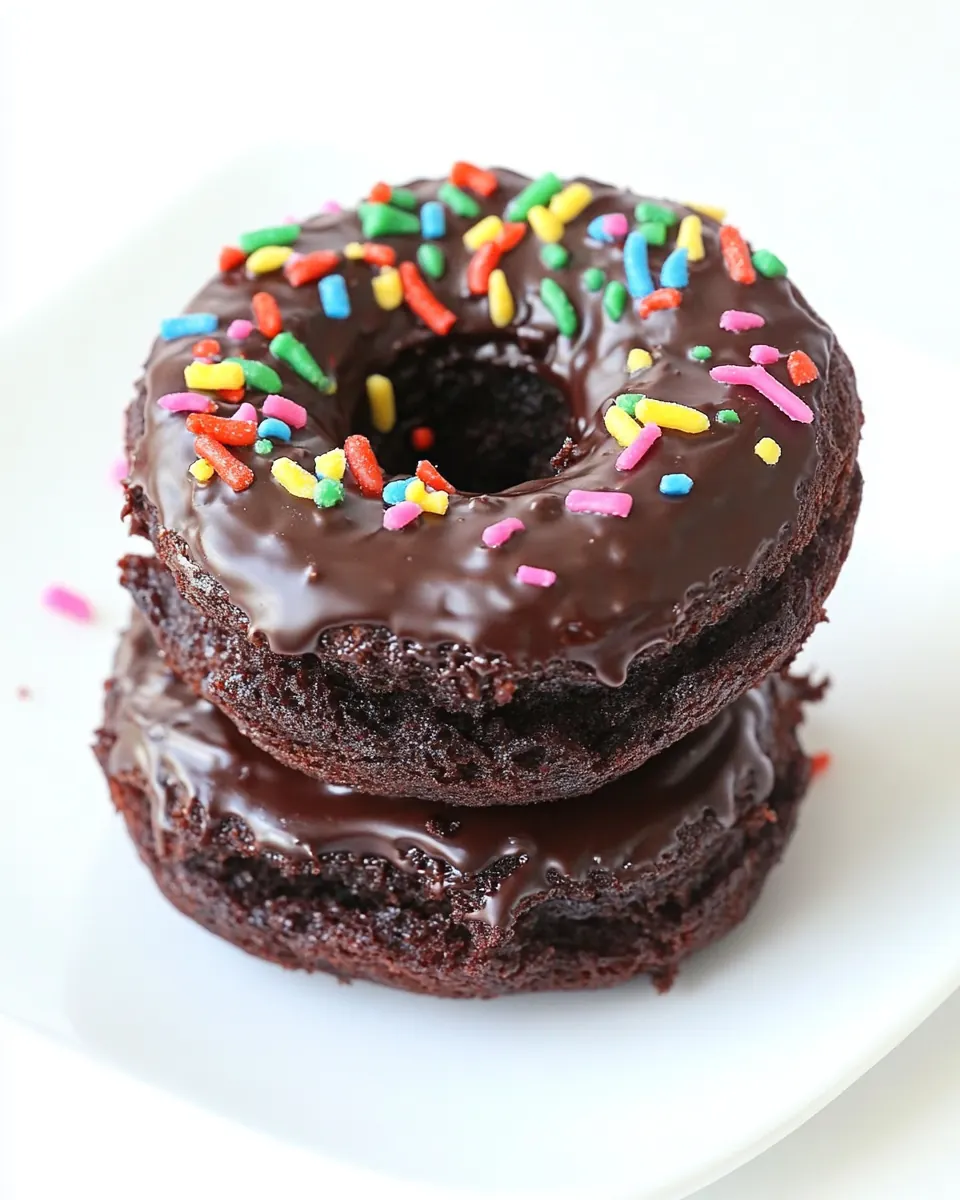 Double Chocolate Cake Donuts