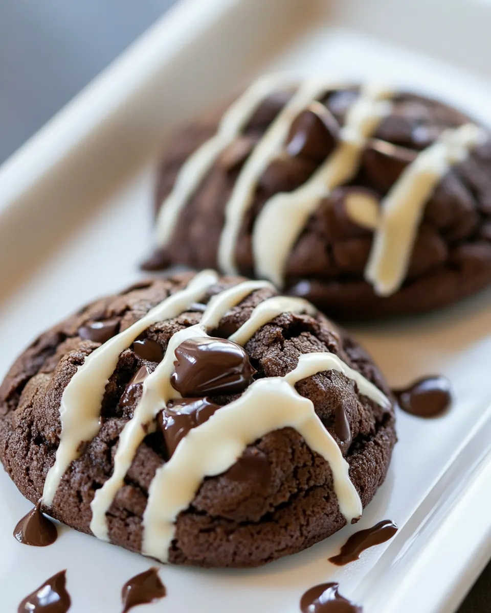 Double Chocolate Cheesecake Cookies