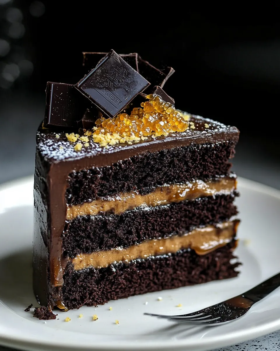 Double Chocolate Salted Caramel Cake