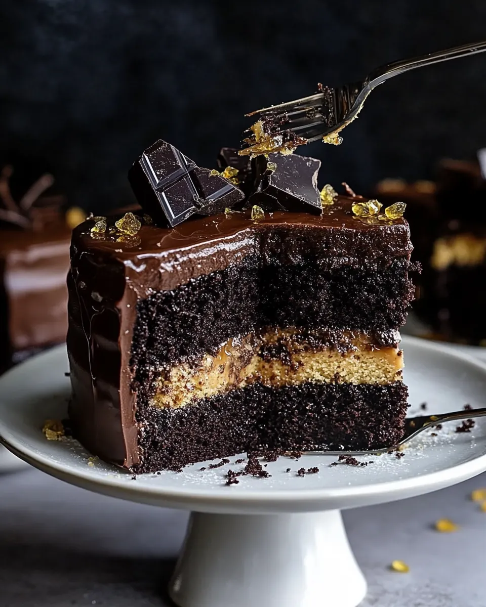 Double Chocolate Salted Caramel Cake