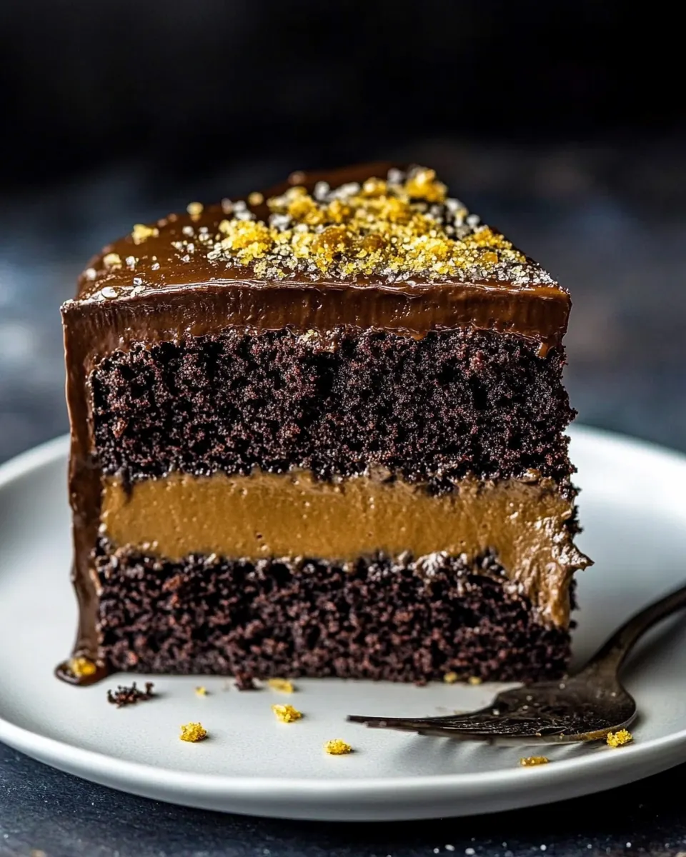 Double Chocolate Salted Caramel Cake