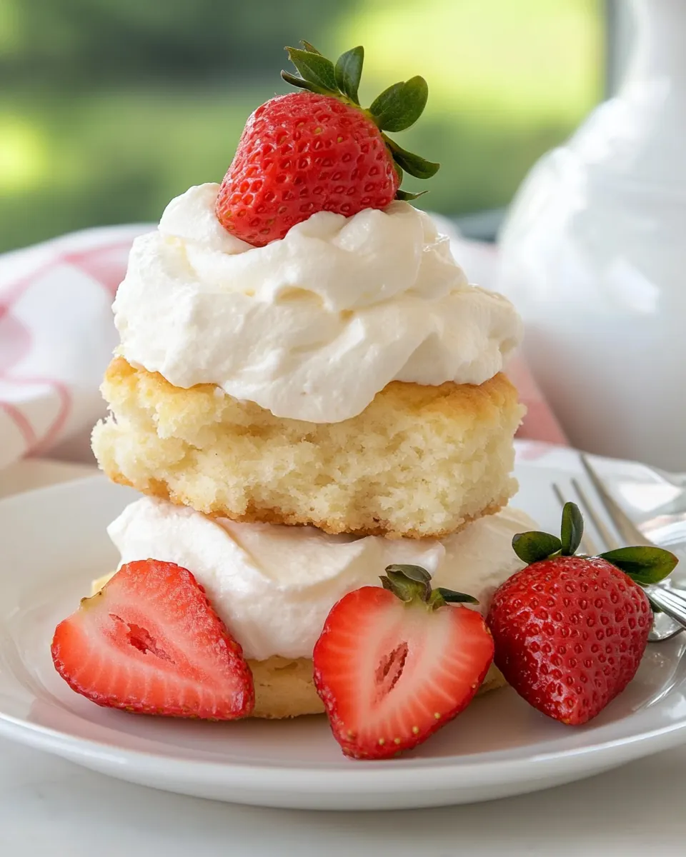 Double Strawberry and Rose Shortcakes
