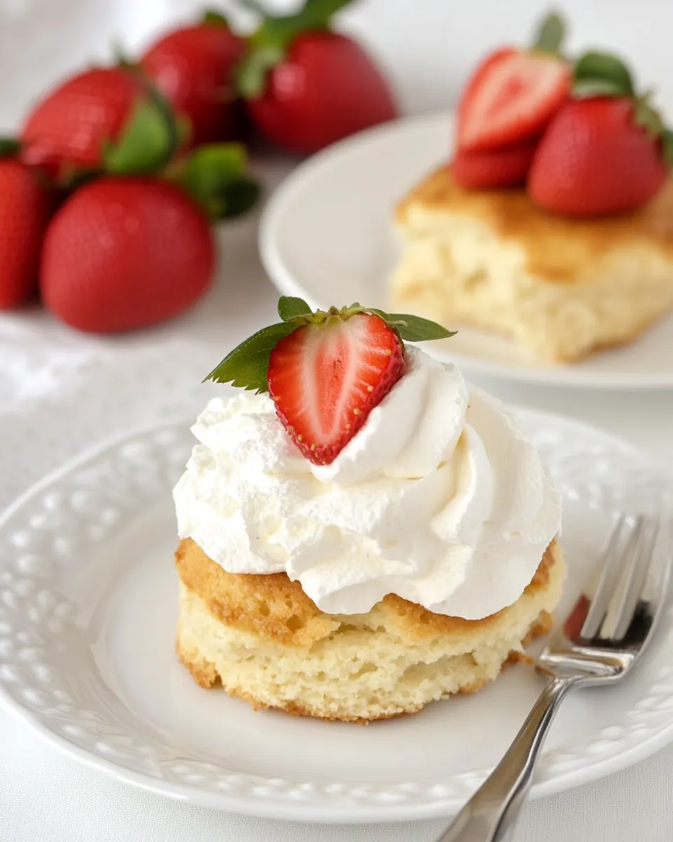 Double Strawberry and Rose Shortcakes