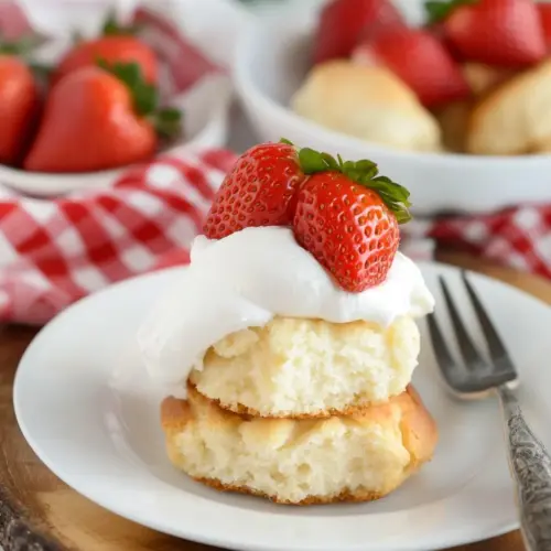Double Strawberry and Rose Shortcakes