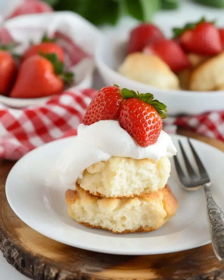 Double Strawberry and Rose Shortcakes