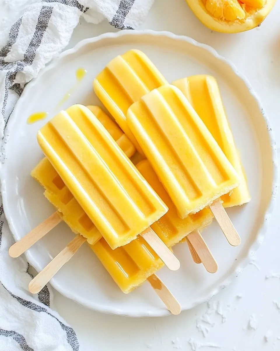 Dreamy Creamy Mango Pops