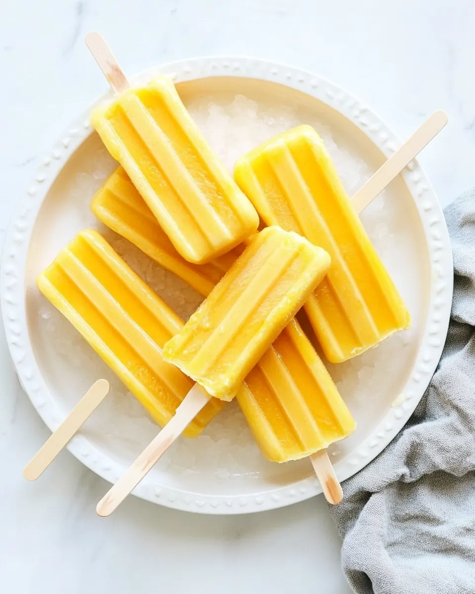 Dreamy Creamy Mango Pops