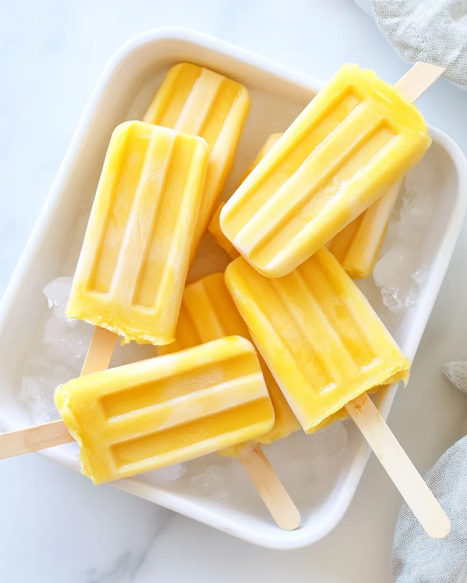 Dreamy Creamy Mango Pops