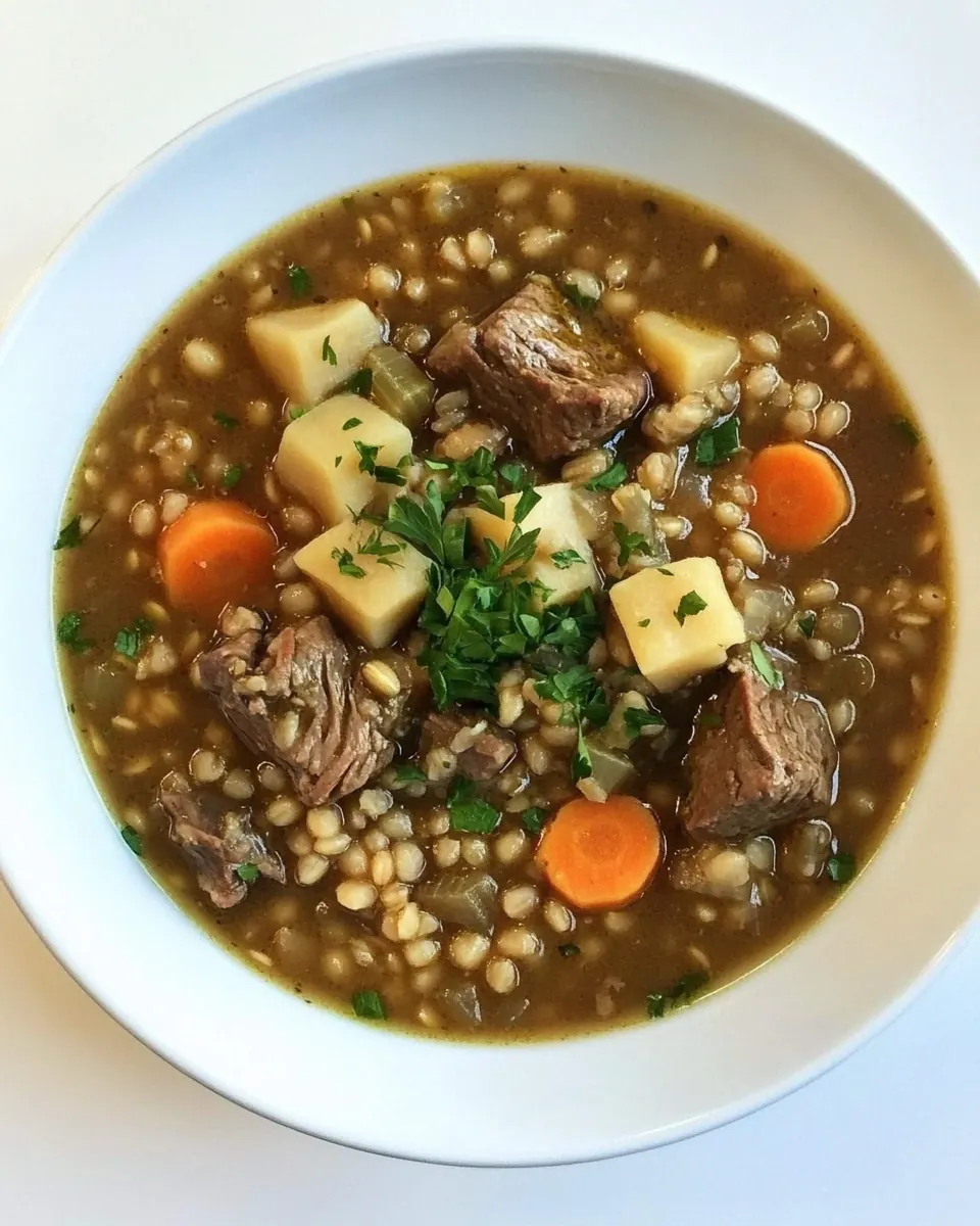 Duff Goldmans Beef Barley Soup