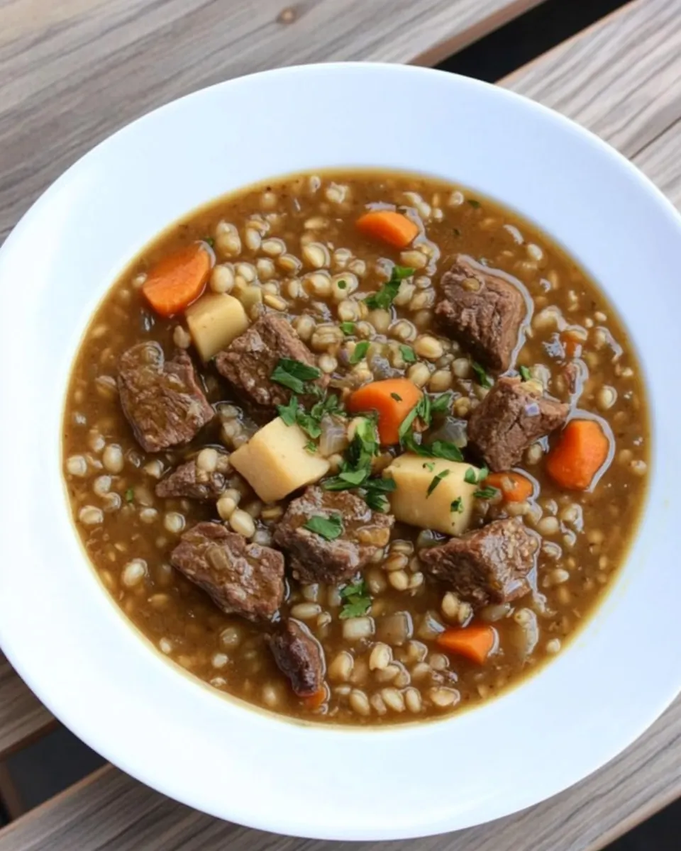 Duff Goldmans Beef Barley Soup