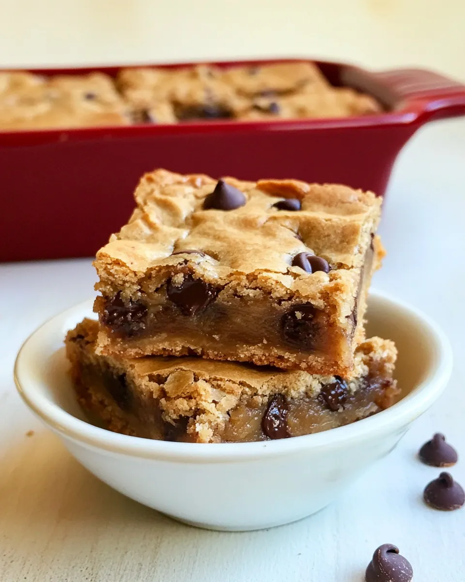 Dulce de Leche Brown Butter Chocolate Chip Cookie Bars