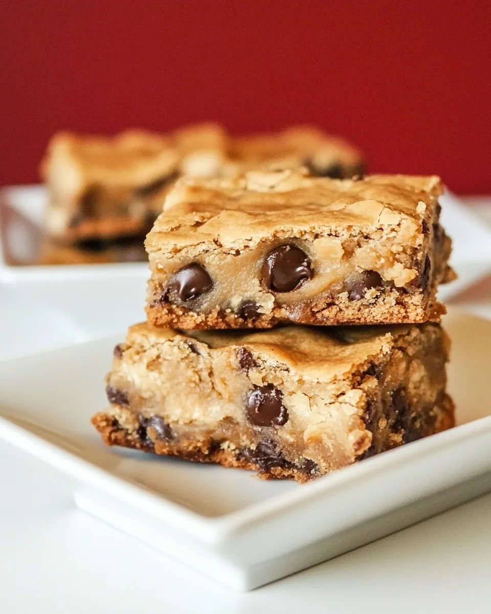 Dulce de Leche Brown Butter Chocolate Chip Cookie Bars