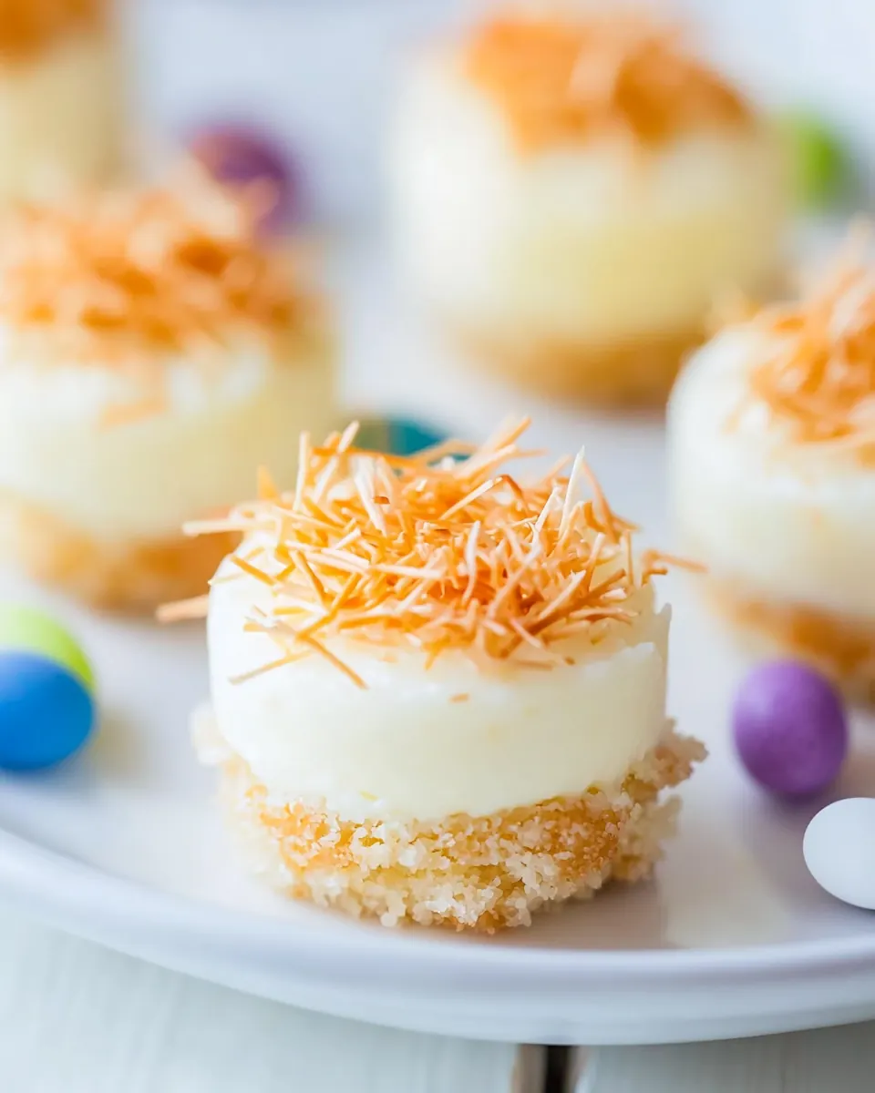 Easter Bird's Nest Mini Cheesecakes