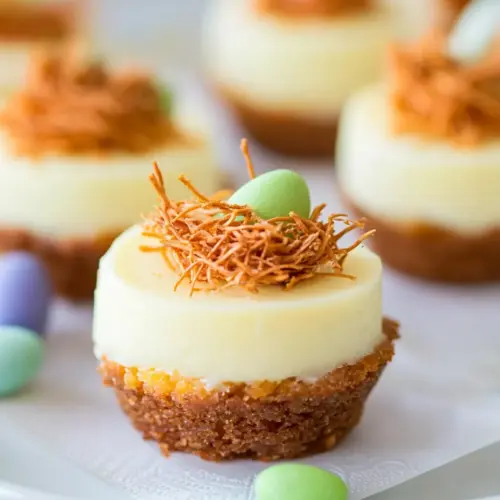 Easter Bird's Nest Mini Cheesecakes