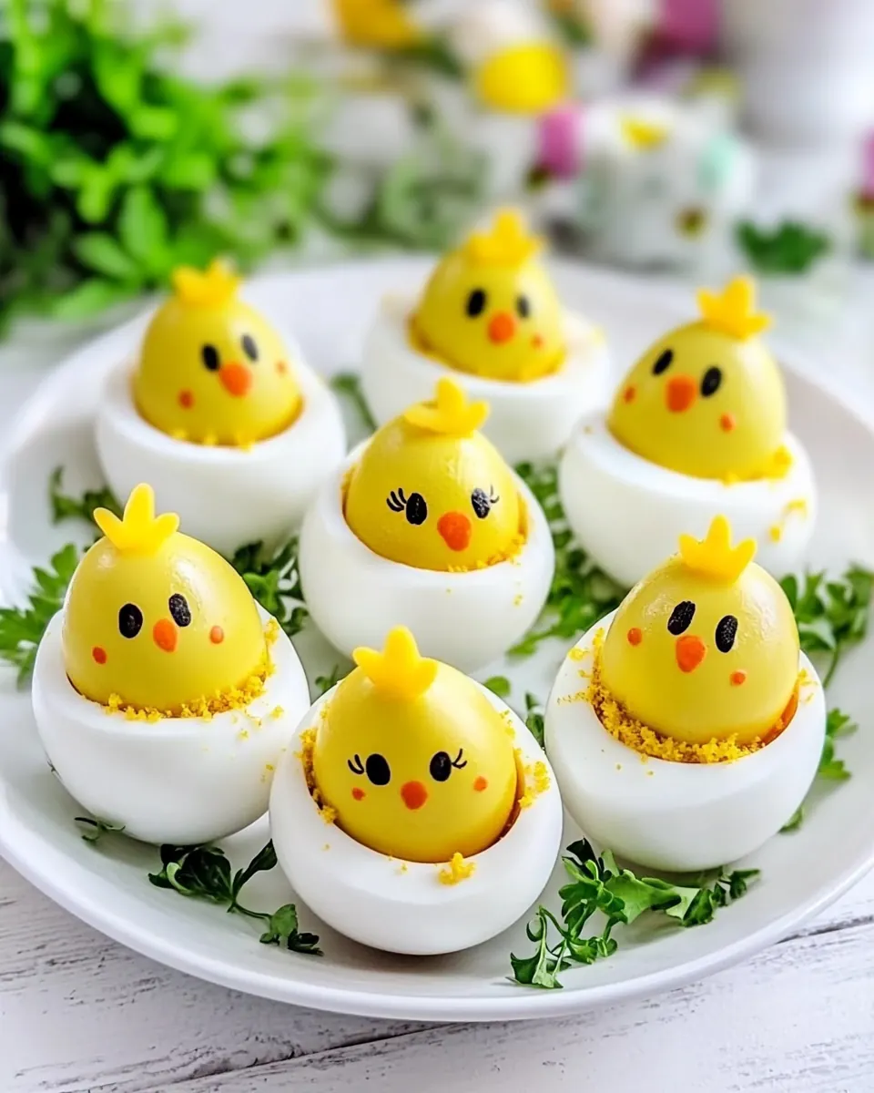 Easter Chick Deviled Eggs
