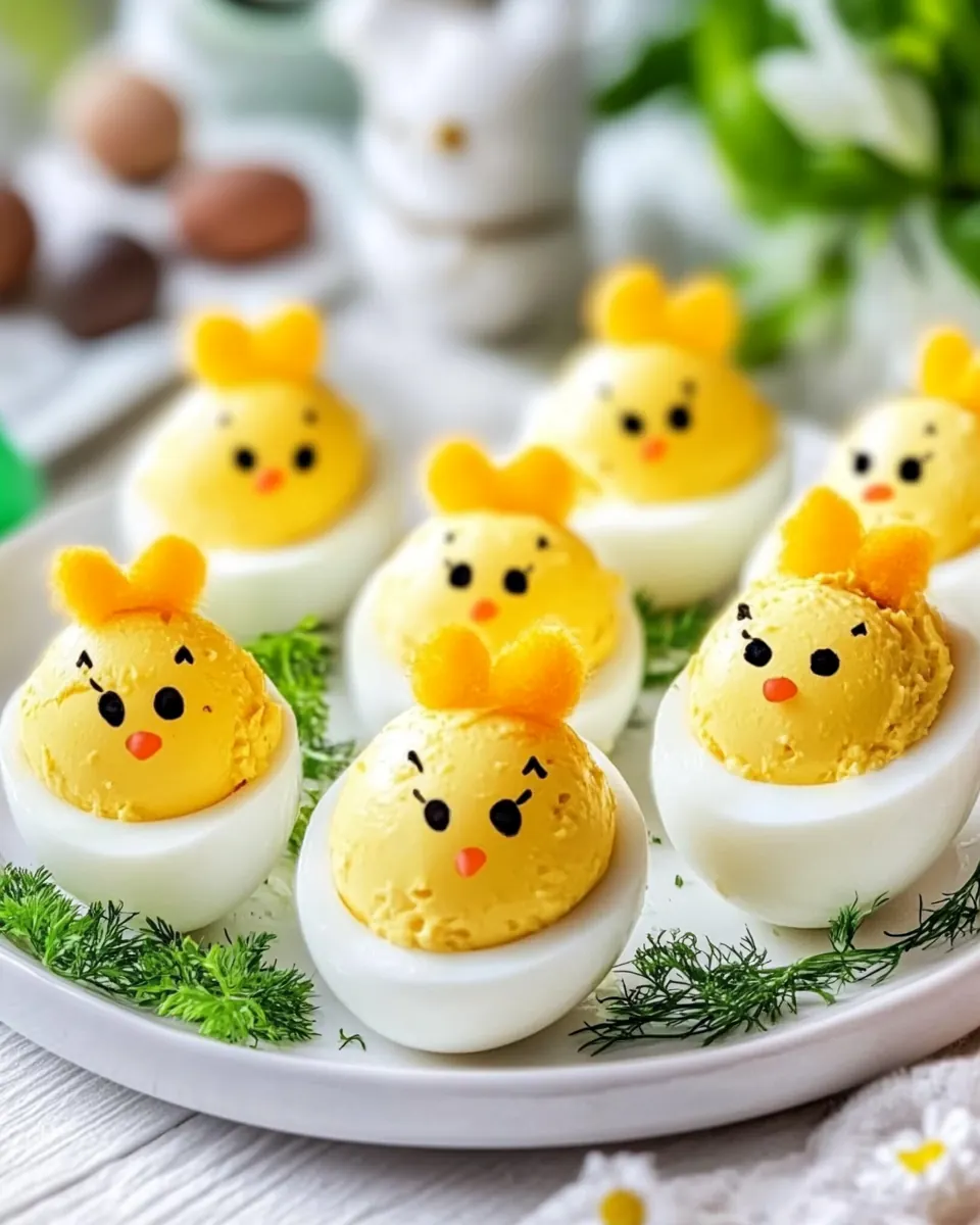 Easter Chick Deviled Eggs