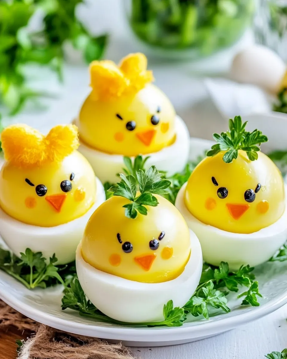 Easter Chick Deviled Eggs