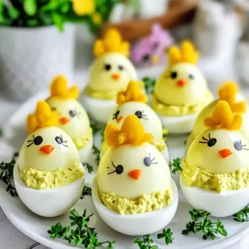 Easter Chick Deviled Eggs