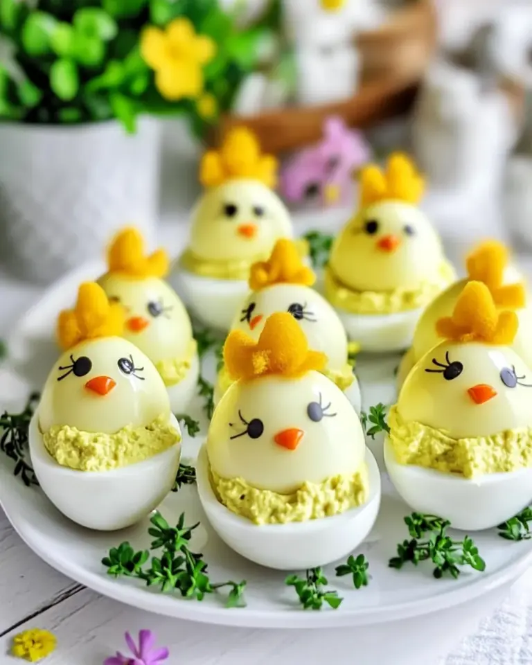 Easter Chick Deviled Eggs