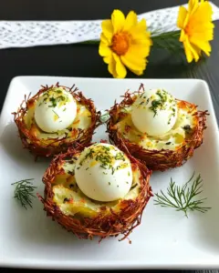 Easter Egg Tart Potato Nests