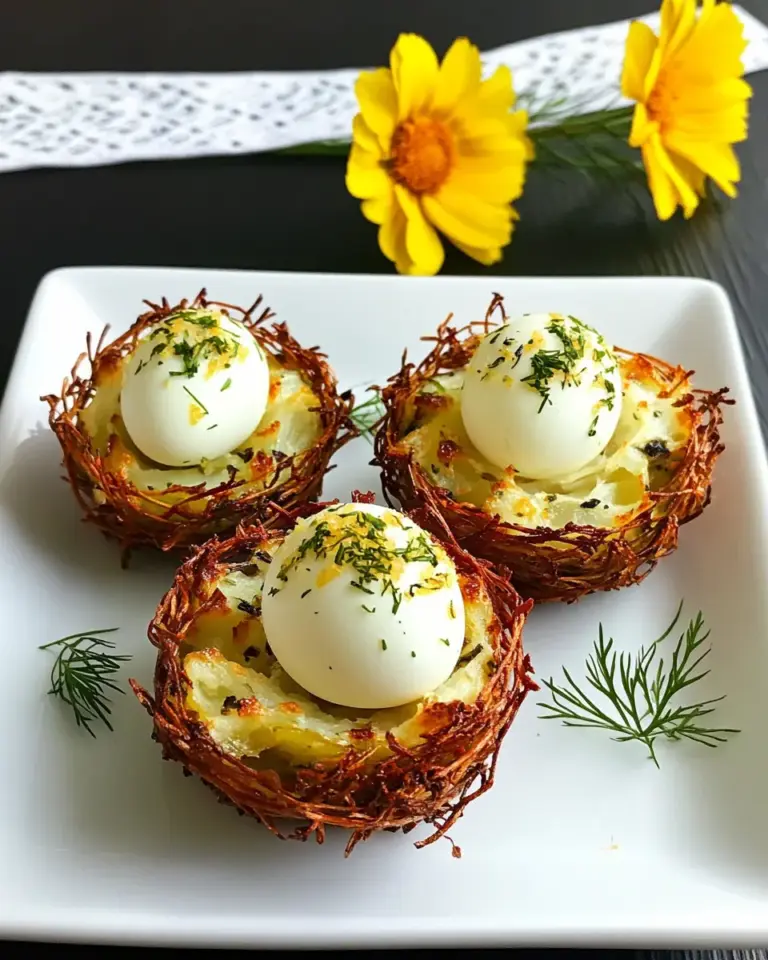 Easter Egg Tart Potato Nests