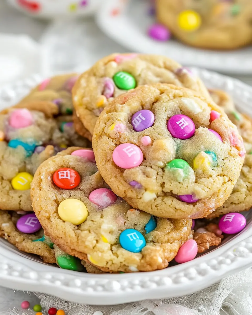 Easter M&M Cookies