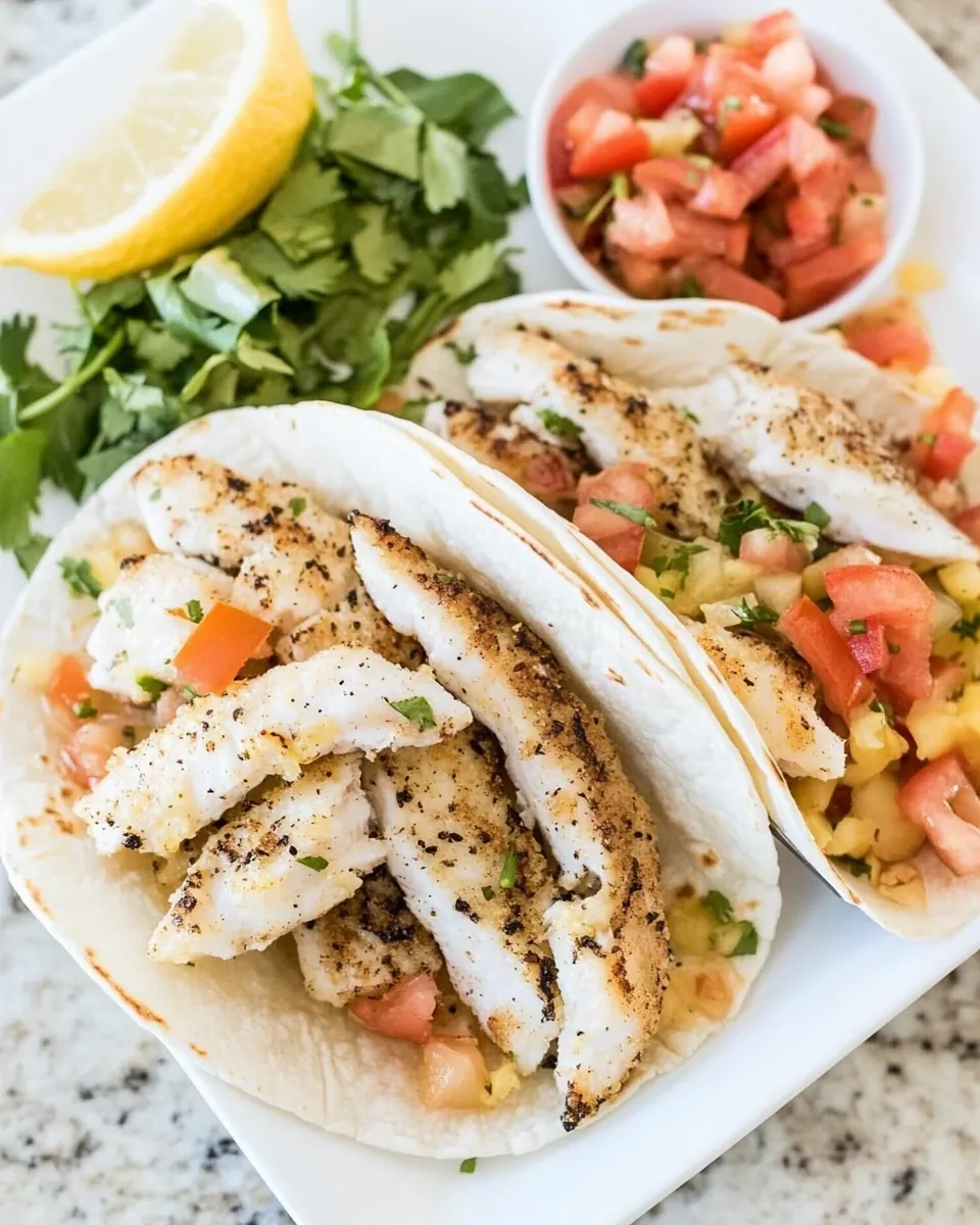 Easy 10 Minute Lemon Butter Grouper Fish Tacos