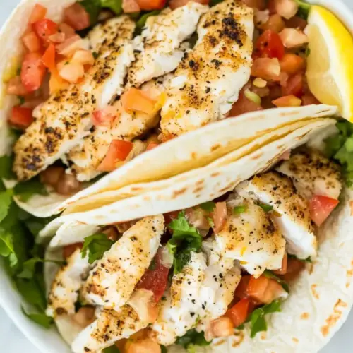 Easy 10 Minute Lemon Butter Grouper Fish Tacos